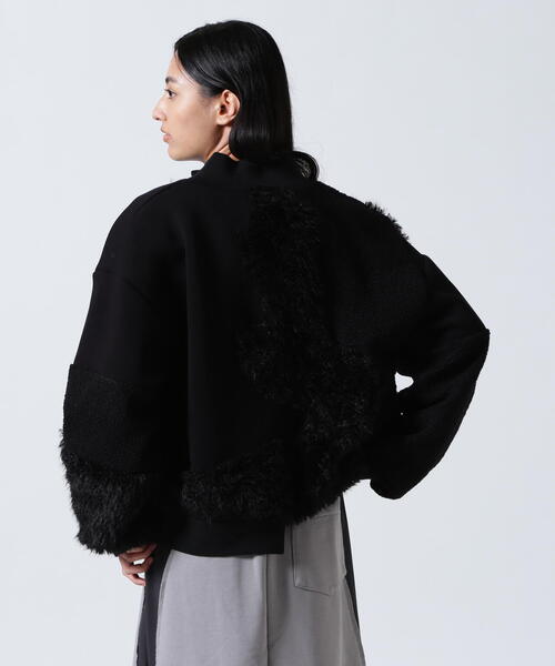 AULA AILA（アウラアイラ）の「AULA AILA/アウラアイラ/別注ボア＆ファーブルゾン（ブルゾン・レディース・ホワイト系2/ブラック・0）」の4枚目の写真