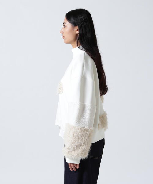 AULA AILA（アウラアイラ）の「AULA AILA/アウラアイラ/別注ボア＆ファーブルゾン（ブルゾン・レディース・ホワイト系2/ブラック・0）」の10枚目の写真