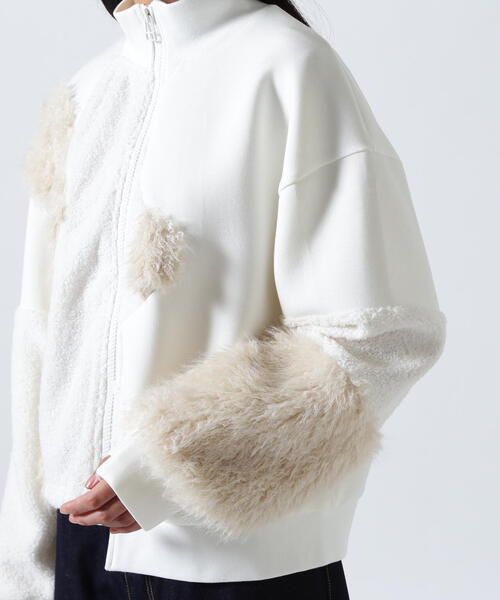 AULA AILA（アウラアイラ）の「AULA AILA/アウラアイラ/別注ボア＆ファーブルゾン（ブルゾン・レディース・ホワイト系2/ブラック・0）」の13枚目の写真