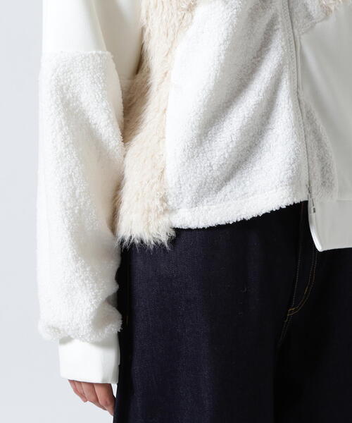 AULA AILA（アウラアイラ）の「AULA AILA/アウラアイラ/別注ボア＆ファーブルゾン（ブルゾン・レディース・ホワイト系2/ブラック・0）」の15枚目の写真