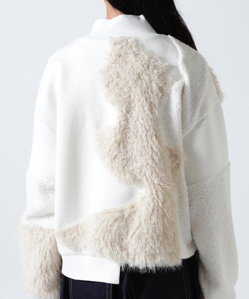 AULA AILA（アウラアイラ）の「AULA AILA/アウラアイラ/別注ボア＆ファーブルゾン（ブルゾン・レディース・ホワイト系2/ブラック・0）」の16枚目の写真