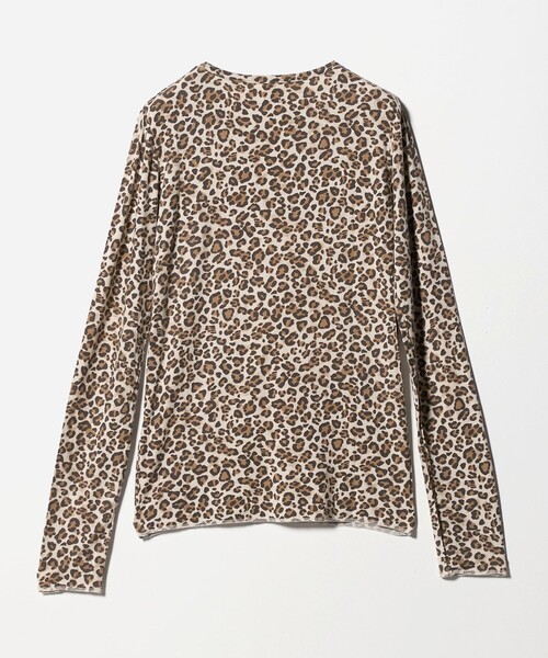 6(ROKU)＞レオパード クルーネック プルオーバー（Tシャツ/カットソー