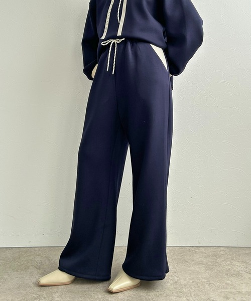 LHELBIE(レルビエ)の「ダンボール2WAYパンツ(その他パンツ・レディース・ネイビー/アイボリー/ブラック・M)」の1枚目の写真
