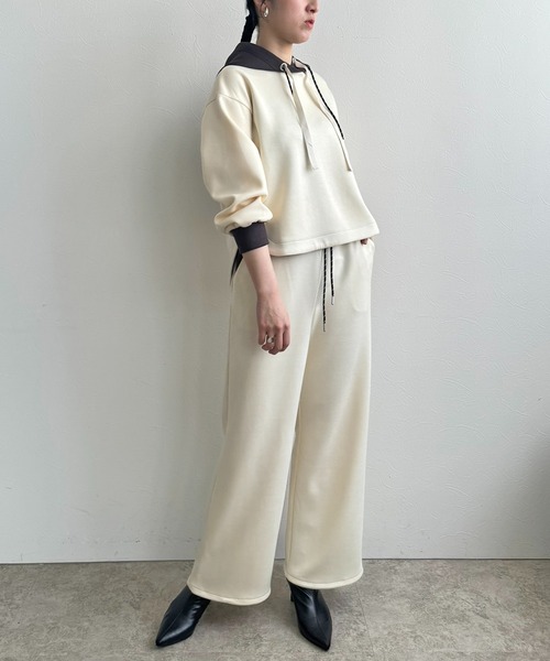 LHELBIE(レルビエ)の「ダンボール2WAYパンツ(その他パンツ・レディース・ネイビー/アイボリー/ブラック・M)」の4枚目の写真