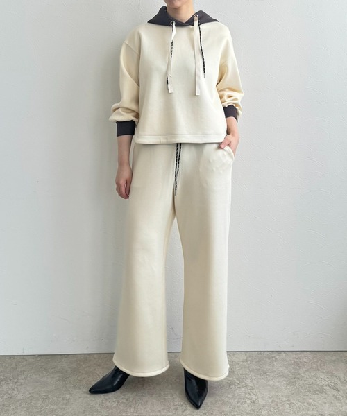 LHELBIE(レルビエ)の「ダンボール2WAYパンツ(その他パンツ・レディース・ネイビー/アイボリー/ブラック・M)」の9枚目の写真