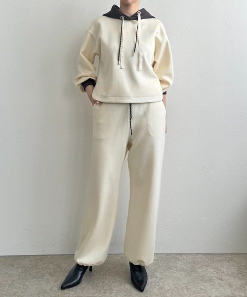 LHELBIE(レルビエ)の「ダンボール2WAYパンツ(その他パンツ・レディース・ネイビー/アイボリー/ブラック・M)」の5枚目の写真