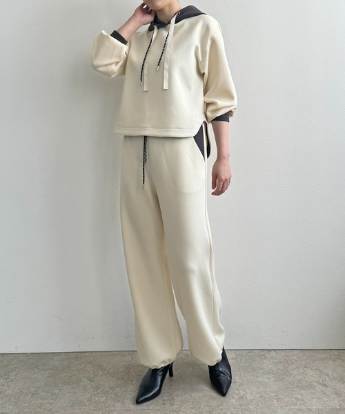 LHELBIE(レルビエ)の「ダンボール2WAYパンツ(その他パンツ・レディース・ネイビー/アイボリー/ブラック・M)」の11枚目の写真