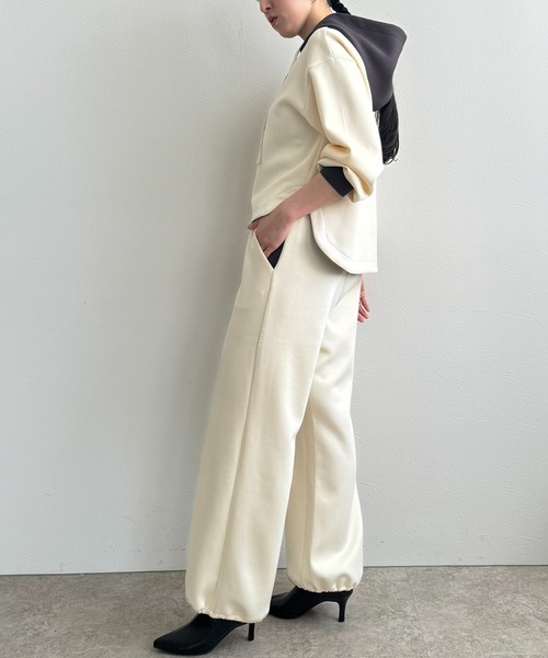 LHELBIE(レルビエ)の「ダンボール2WAYパンツ(その他パンツ・レディース・ネイビー/アイボリー/ブラック・M)」の13枚目の写真