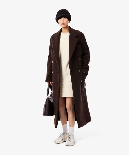 LACOSTE(ラコステ)の「パッチワークエフェクトウールニットドレスセーター(ワンピース・レディース・オフホワイト・34/38/36/40)」の7枚目の写真