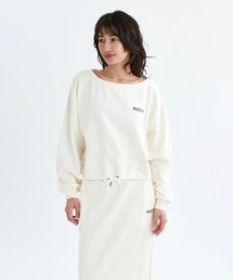 RVCA レディース MINI RVCA OFF SHOULDER SWEAT SHIRT トレーナー 【2025年秋冬モデル】 @autumn/ルーカスウェットトレーナー