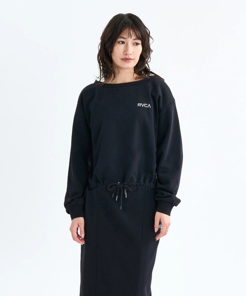 RVCA(ルーカ)の「RVCA レディース MINI RVCA OFF SHOULDER SWEAT SHIRT トレーナー 【2025年秋冬モデル】 @autumn/ルーカスウェットトレーナー(スウェット・レディース・ブラック/グレー/オフホワイト・MEDIUM/SMALL)」の10枚目の写真