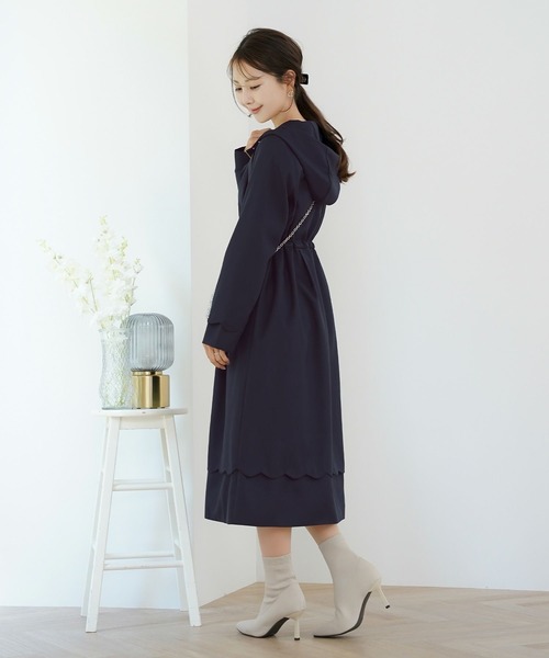 MUVEIL スズランロングマウンテンパーカーネイビー MUVEIL スズランロングマウンテンパーカーネイビー MUVEIL スズラン