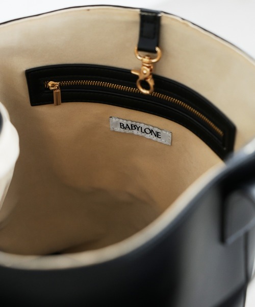 BABYLONE（バビロン）の「ワンハンドル2WAYトート（ハンドバッグ・レディース・ベージュ/ブラック・フリー）」の3枚目の写真