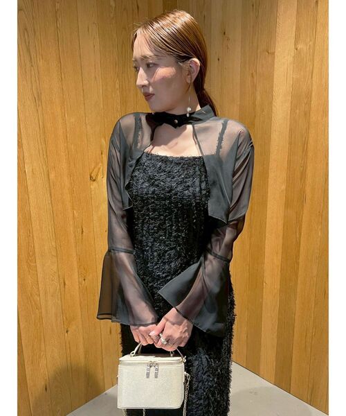 LAGUNAMOON(ラグナムーン)の「LADYブラウスレイヤードキャミワンピース 結婚式 お呼ばれ(ドレス・レディース・ブラック/ブラウン・MEDIUM/SMALL)」の7枚目の写真