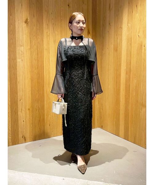LAGUNAMOON(ラグナムーン)の「LADYブラウスレイヤードキャミワンピース 結婚式 お呼ばれ(ドレス・レディース・ブラック/ブラウン・MEDIUM/SMALL)」の8枚目の写真