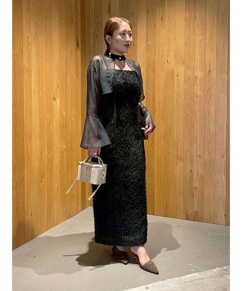 LAGUNAMOON(ラグナムーン)の「LADYブラウスレイヤードキャミワンピース 結婚式 お呼ばれ(ドレス・レディース・ブラック/ブラウン・MEDIUM/SMALL)」の10枚目の写真
