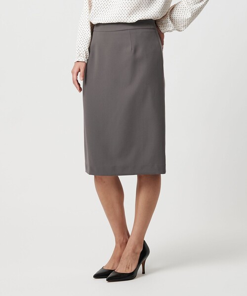 A DAY IN THE LIFE UNITED ARROWS（アデイインザライフユナイテッドアローズ）の「ダブルクロス タイトスカート ‐セットアップ対応・ウォッシャブル‐＜A DAY IN THE LIFE＞（スーツスカート・レディース・ブラック/その他7/モカ/ネイビー/ダークグレー・38/36/40）」の4枚目の写真