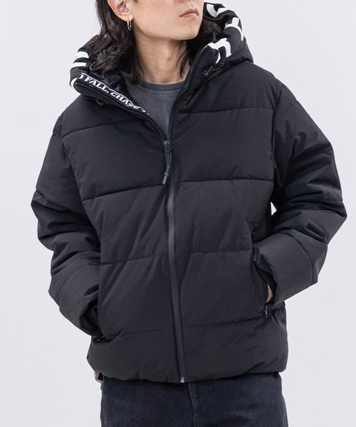  　ダウンジャケット　フード付き　ブラック　130 セール】【13】フードロゴ 中綿ジャケット（ダウンジャケット/コート