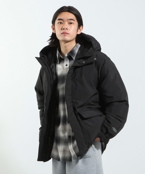 BAYFLOW（ベイフロー）の「ファイバー中綿フードブルゾン（ダウンジャケット/コート・メンズ・グレイッシュベージュ/ブラック・LARGE/MEDIUM）」の2枚目の写真