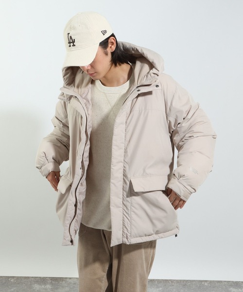 BAYFLOW（ベイフロー）の「ファイバー中綿フードブルゾン（ダウンジャケット/コート・メンズ・グレイッシュベージュ/ブラック・LARGE/MEDIUM）」の14枚目の写真