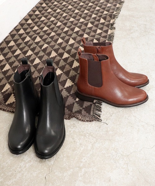 あしながおじさん（アシナガオジサン）の「防滑│サイドゴアブーツ　2410201（ブーツ・レディース・ブラウン/ブラック・24.5cm/24cm/23.5cm/23cm/22.5cm）」の7枚目の写真