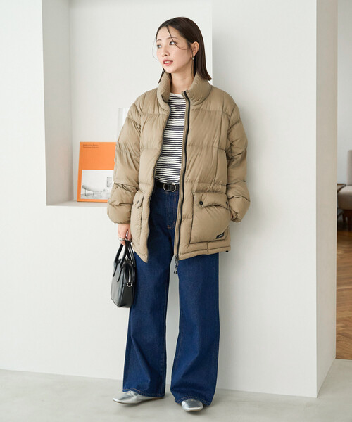 FREAK'S STORE（フリークスストア）の「限定展開 TAION/タイオン MOUNTAIN PACKABLE VOLUME JKT/マウンテン パッカブル ボリューム ジャケット (ダウンジャケット)（ダウンジャケット/コート・レディース・ブラック/オリーブ/キャメル・MEDIUM/LARGE）」の7枚目の写真