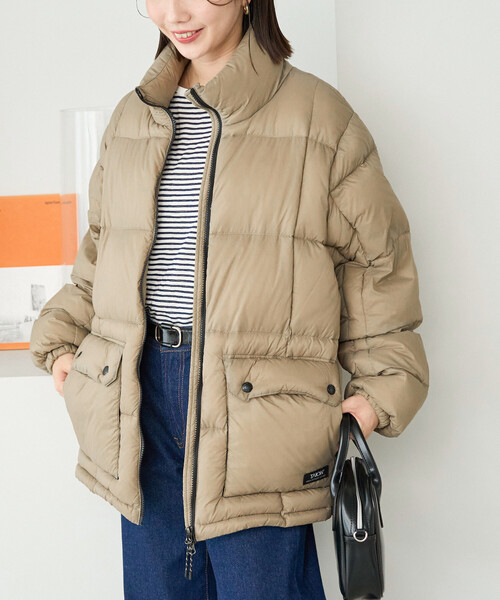 FREAK'S STORE（フリークスストア）の「限定展開 TAION/タイオン MOUNTAIN PACKABLE VOLUME JKT/マウンテン パッカブル ボリューム ジャケット (ダウンジャケット)（ダウンジャケット/コート・レディース・ブラック/オリーブ/キャメル・MEDIUM/LARGE）」の8枚目の写真