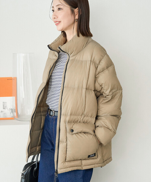 FREAK'S STORE（フリークスストア）の「限定展開 TAION/タイオン MOUNTAIN PACKABLE VOLUME JKT/マウンテン パッカブル ボリューム ジャケット (ダウンジャケット)（ダウンジャケット/コート・レディース・ブラック/オリーブ/キャメル・MEDIUM/LARGE）」の9枚目の写真