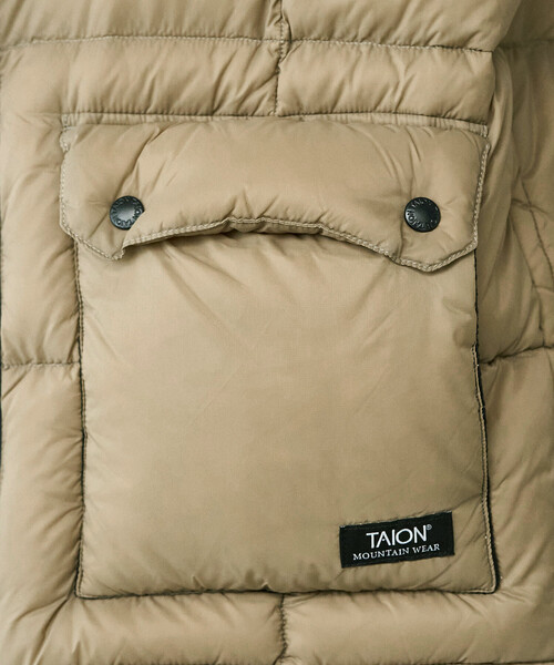 FREAK'S STORE（フリークスストア）の「限定展開 TAION/タイオン MOUNTAIN PACKABLE VOLUME JKT/マウンテン パッカブル ボリューム ジャケット (ダウンジャケット)（ダウンジャケット/コート・レディース・ブラック/オリーブ/キャメル・MEDIUM/LARGE）」の13枚目の写真