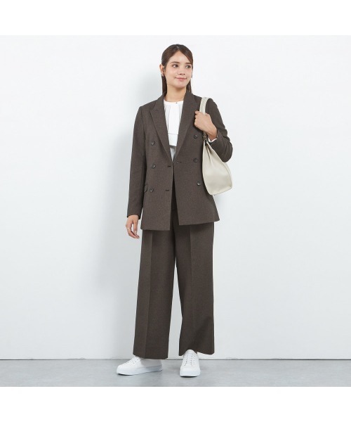 セール】【おうちで洗えるストレッチスーツ】【すぐ着られるパンツ裾