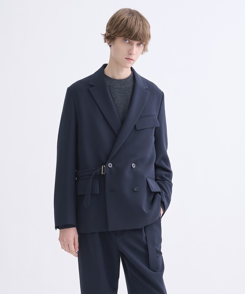 CULLNI（クルニ）の「【CULLNI】別注 Tie Locken Jacket/別注 タイロッケンジャケット（テーラードジャケット・メンズ・ブラック/グレイッシュベージュ/ネイビー/ホワイト/モカ・1/2）」の5枚目の写真