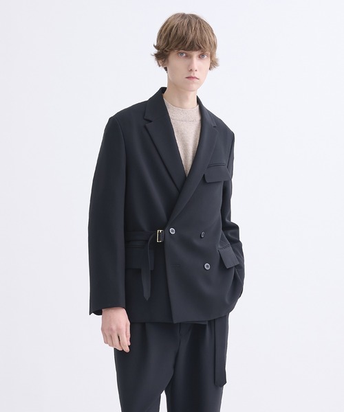 CULLNI（クルニ）の「【CULLNI】別注 Tie Locken Jacket/別注 タイロッケンジャケット（テーラードジャケット・メンズ・ブラック/グレイッシュベージュ/ネイビー/ホワイト/モカ・1/2）」の14枚目の写真