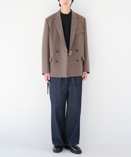 CULLNI（クルニ）の「【CULLNI】別注 Tie Locken Jacket/別注 タイロッケンジャケット（テーラードジャケット・メンズ・ブラック/グレイッシュベージュ/ネイビー/ホワイト/モカ・1/2）」の9枚目の写真