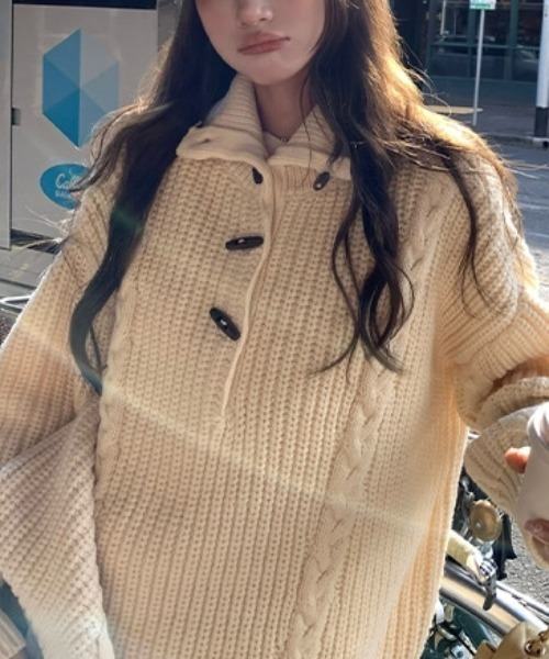 タートルネックツイストセーター（ニット/セーター）｜Vipoa（ヴィポア