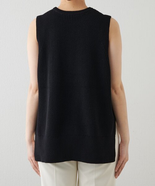 Drawing Numbers（ドローイング ナンバーズ）の「【Drawing Numbers】カタアゼベスト（ニット/セーター・レディース・ライトグレー/ブラック・38）」の3枚目の写真