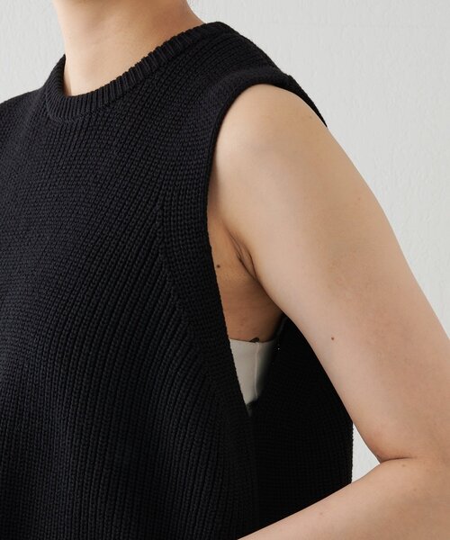 Drawing Numbers（ドローイング ナンバーズ）の「【Drawing Numbers】カタアゼベスト（ニット/セーター・レディース・ライトグレー/ブラック・38）」の5枚目の写真