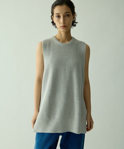 Drawing Numbers（ドローイング ナンバーズ）の「【Drawing Numbers】カタアゼベスト（ニット/セーター・レディース・ライトグレー/ブラック・38）」の9枚目の写真