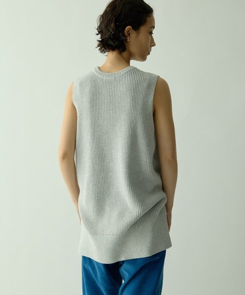 Drawing Numbers（ドローイング ナンバーズ）の「【Drawing Numbers】カタアゼベスト（ニット/セーター・レディース・ライトグレー/ブラック・38）」の12枚目の写真