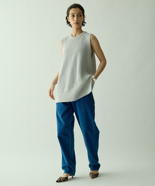 Drawing Numbers（ドローイング ナンバーズ）の「【Drawing Numbers】カタアゼベスト（ニット/セーター・レディース・ライトグレー/ブラック・38）」の14枚目の写真