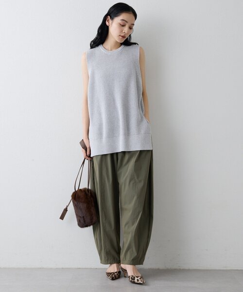 Drawing Numbers（ドローイング ナンバーズ）の「【Drawing Numbers】カタアゼベスト（ニット/セーター・レディース・ライトグレー/ブラック・38）」の19枚目の写真