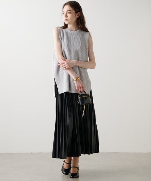 Drawing Numbers（ドローイング ナンバーズ）の「【Drawing Numbers】カタアゼベスト（ニット/セーター・レディース・ライトグレー/ブラック・38）」の20枚目の写真