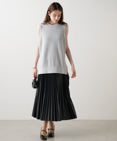 Drawing Numbers（ドローイング ナンバーズ）の「【Drawing Numbers】カタアゼベスト（ニット/セーター・レディース・ライトグレー/ブラック・38）」の21枚目の写真