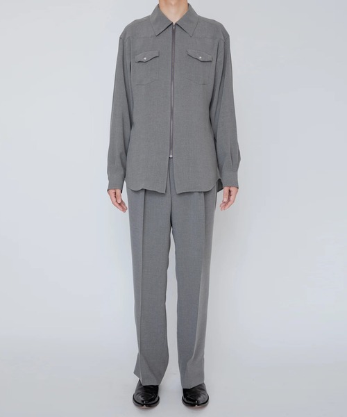 RAINMAKER(レインメーカー)の「【RAINMAKER/レインメーカー】MELANGE TWILL WESTERN SHIRT(ブルゾン・メンズ・ブラック/グレー・4/3)」の4枚目の写真