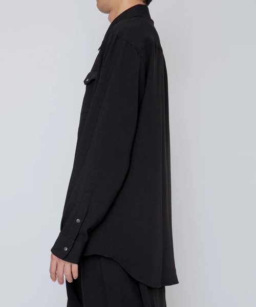 RAINMAKER(レインメーカー)の「【RAINMAKER/レインメーカー】MELANGE TWILL WESTERN SHIRT(ブルゾン・メンズ・ブラック/グレー・4/3)」の7枚目の写真