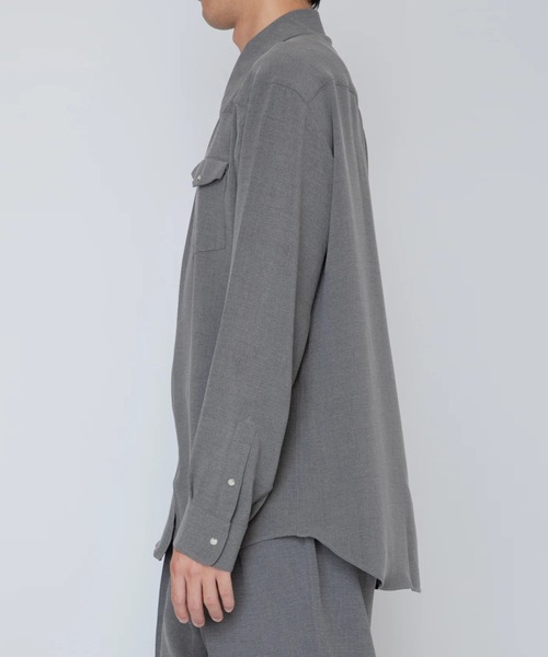 RAINMAKER(レインメーカー)の「【RAINMAKER/レインメーカー】MELANGE TWILL WESTERN SHIRT(ブルゾン・メンズ・ブラック/グレー・4/3)」の9枚目の写真