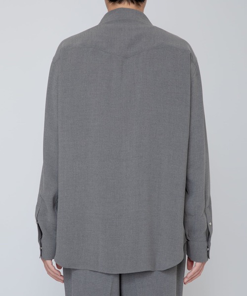RAINMAKER(レインメーカー)の「【RAINMAKER/レインメーカー】MELANGE TWILL WESTERN SHIRT(ブルゾン・メンズ・ブラック/グレー・4/3)」の10枚目の写真