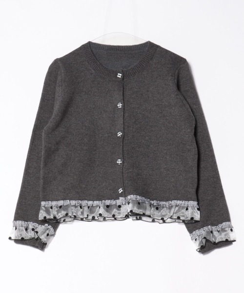 STAY MOTION（ステイモーション）の「【WEB限定】アソートフリルニットカーディガン［韓国ファッション ガーリー］≪AW新作≫（カーディガン/ボレロ・レディース・チャコールグレー/グレー/アイボリー・F）」の13枚目の写真