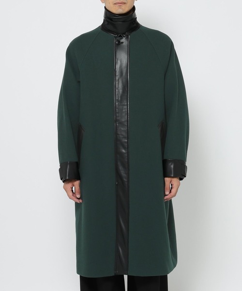 HARE(ハレ)の「ウーリーテックキリカエステンコート(HARE)(ステンカラーコート・メンズ・ブラック/グリーン/ベージュ系その他・SMALL/MEDIUM)」の6枚目の写真