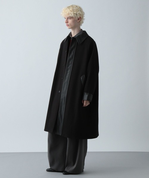 HARE(ハレ)の「ウーリーテックキリカエステンコート(HARE)(ステンカラーコート・メンズ・ブラック/グリーン/ベージュ系その他・SMALL/MEDIUM)」の15枚目の写真