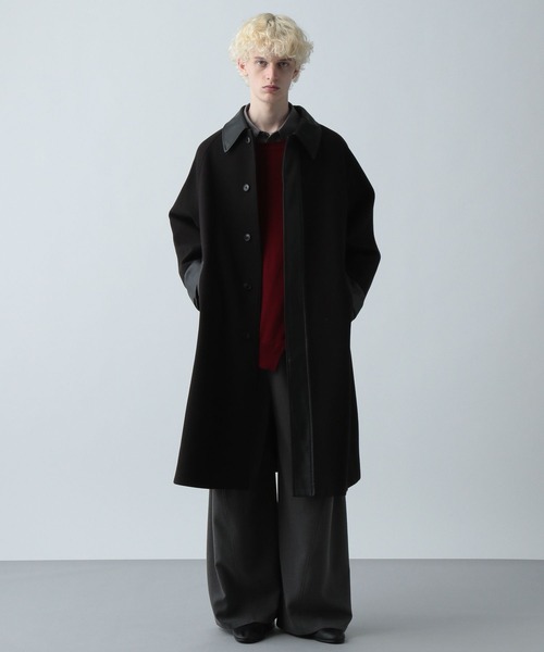 HARE(ハレ)の「ウーリーテックキリカエステンコート(HARE)(ステンカラーコート・メンズ・ブラック/グリーン/ベージュ系その他・SMALL/MEDIUM)」の16枚目の写真